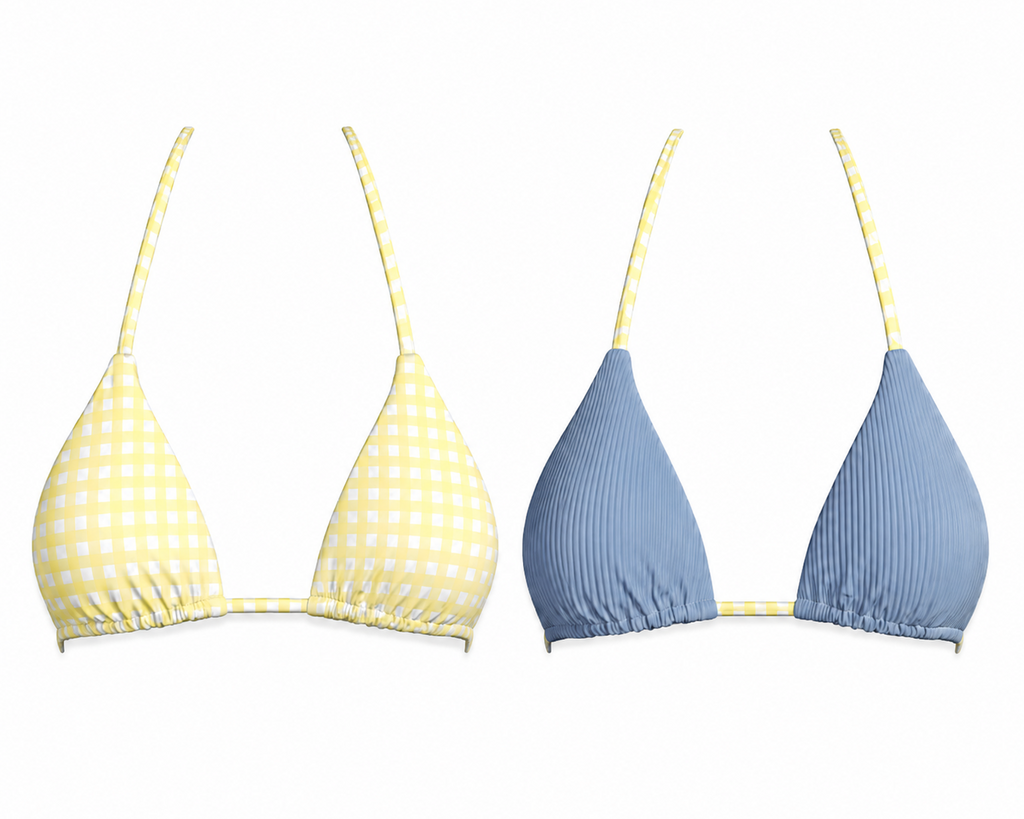 Blue Canary Reversible Bikini Top