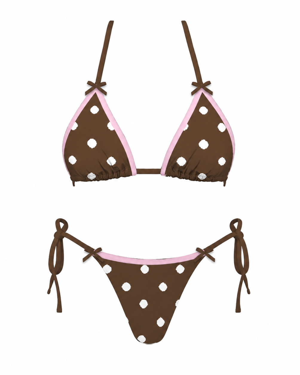 Mocha Polka Bikini Bottoms