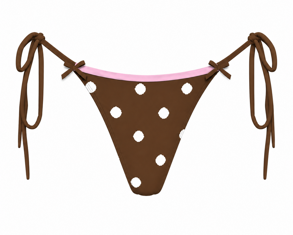 Mocha Polka Bikini Bottoms
