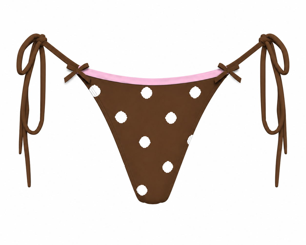 Mocha Polka Bikini Bottoms