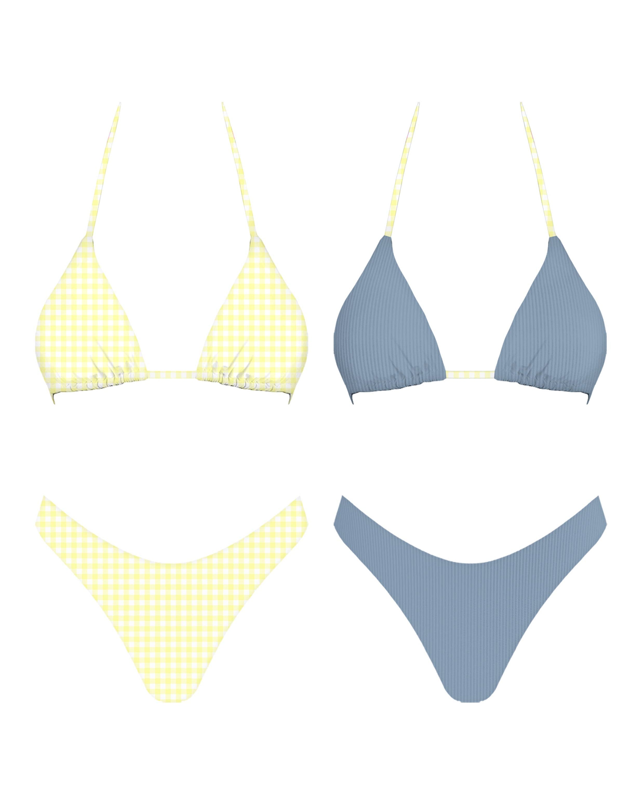 Blue Canary Reversible Bikini Top